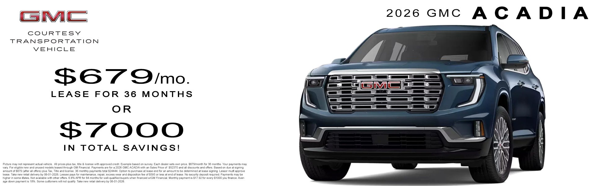 2026 GMC Acadia Offer