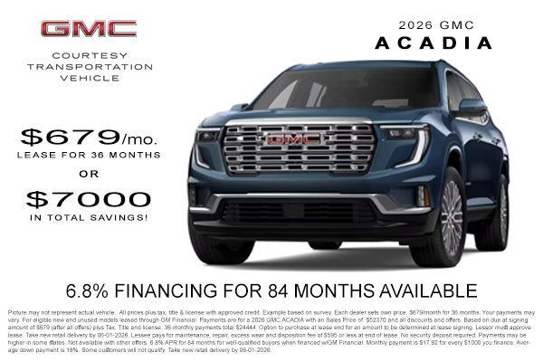 2026 GMC Acadia Offer