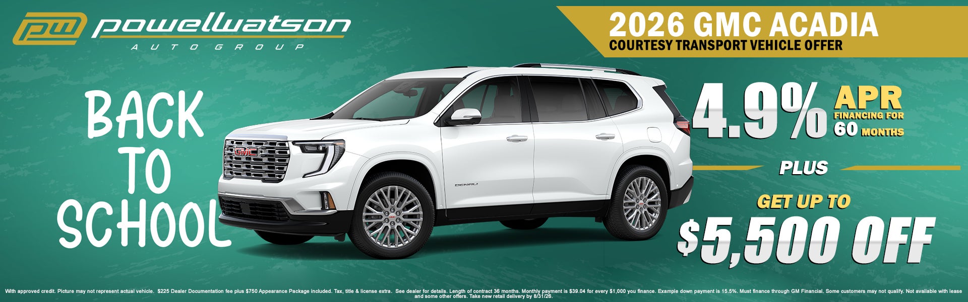 2026 GMC Acadia Offer