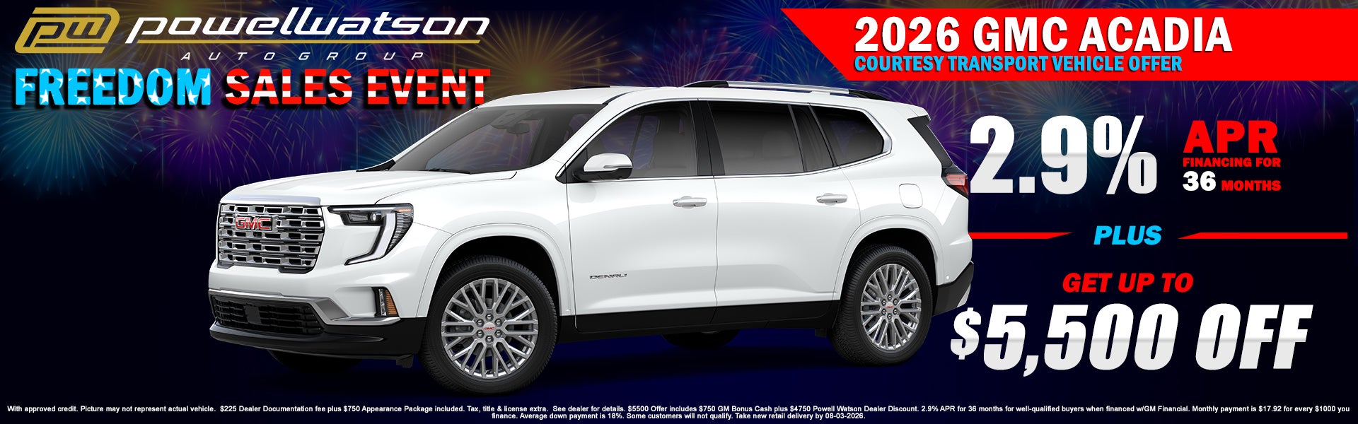 2026 GMC Acadia Offer