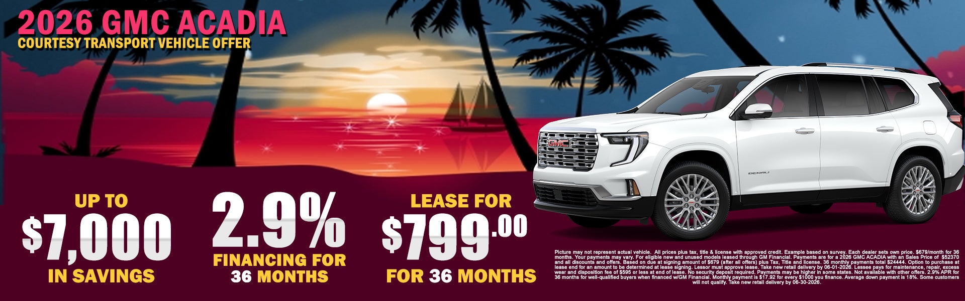 2026 GMC Acadia Offer